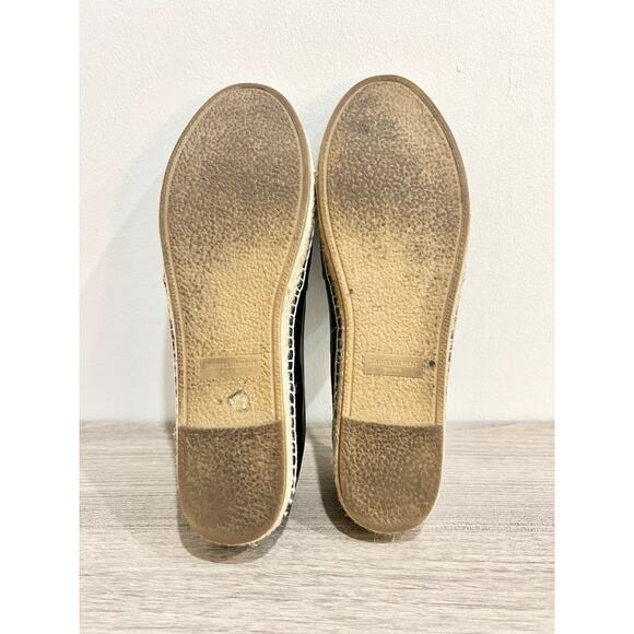 Saint Laurent Cassandre Logo-Embossed Leather Espadrilles Flat Black Women EU 39 - Picture 8 of 8